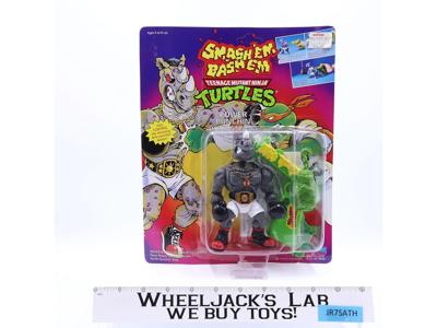Power Punchin' Rocksteady Teenage Mutant Ninja Turtles TMNT 1992 UNPUNCHED MOSC