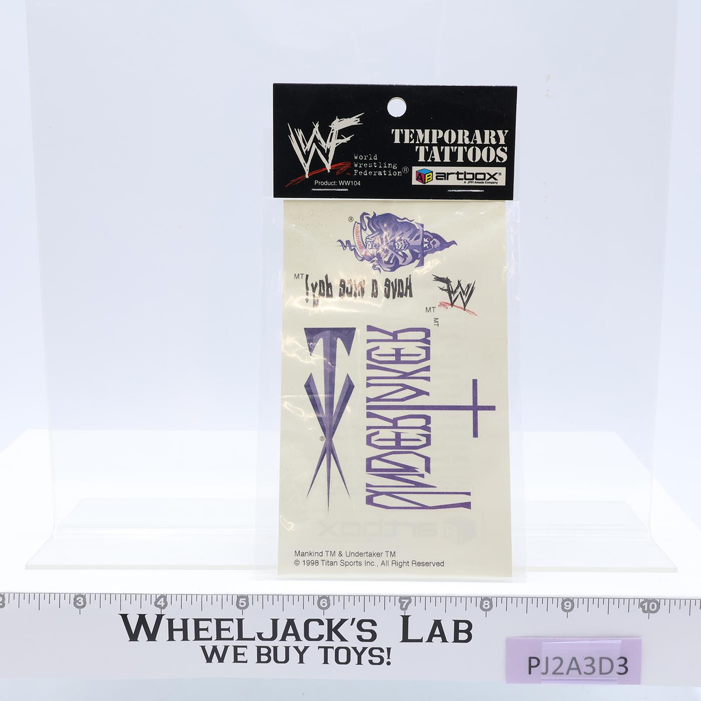 Mankind & Undertaker WWF Temporary Tattoos 1998 Artbox NEW SEALED