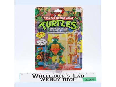 Michaelangelo W/ Storage Shell TMNT Turtles 1991 Playmates NEW MOSC Sealed