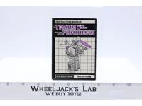 Galvatron Action Figure Vintage Instruction Booklet Manual 1986 G1 Transformers