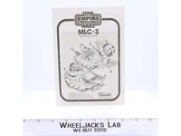 MLC-3 Mobile Laser Cannon Instruction Manual 1981 Star Wars ESB Kenner Vintage