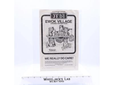 Ewok Village Instructions Manual 1983 Star Wars Kenner Vintage