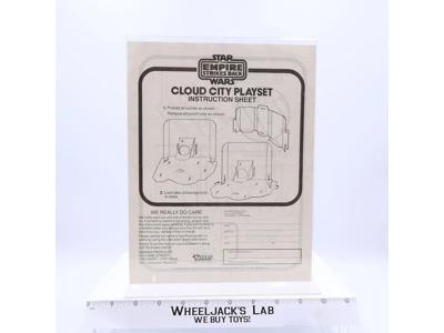 Cloud City Playset Instruction Manual 1980 Star Wars ESB Kenner Vintage