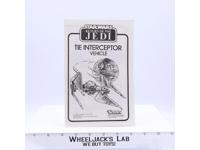 Tie Interceptor Instructions Star Wars ROTJ 1983 Kenner Vintage