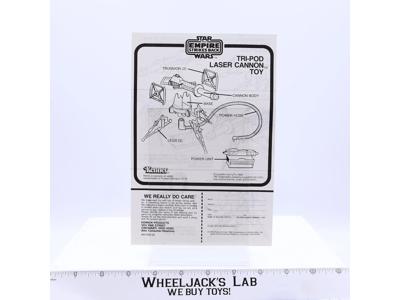 Tri-Pod Laser Cannon Instruction Booklet/Sheet ONLY Star Wars 1982 Kenner