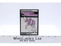 Rampage Action Figure Instruction Manual Booklet 1986 Hasbro G1 Transformers