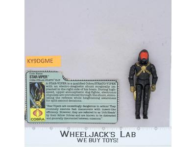 Star-Viper V1 100% Complete 1988 G.I. Joe Hasbro Vintage Action Figure