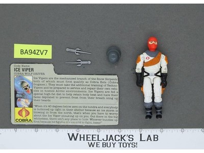 Ice Viper V1 100% Complete G.I. Joe 1987 Hasbro Vintage Action Figure