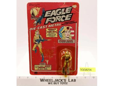 Goldie Hawk Eagle Force MOSC 1981 Die-Cast Metal Vintage Action Figure
