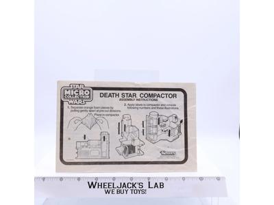 Death Star Compactor Instructions Micro Collection ORIGINAL 1982 Star Wars
