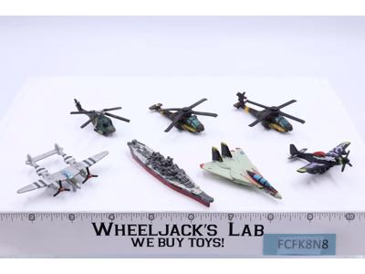 Lot of 6 Helicopters/Planes +1 Boat Micro Machines 1988-89 Galoob Vintage