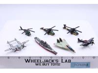 Lot of 6 Helicopters/Planes +1 Boat Micro Machines 1988-89 Galoob Vintage