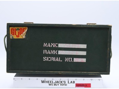 G.I. Joe Wooden Footlocker W/ Tray 1964 Hasbro Vintage Action Figure Accessory
