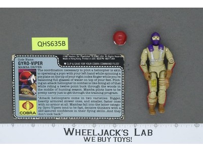 Gyro-Viper V1 100% Complete G.I. Joe 1987 Hasbro Vintage Action Figure