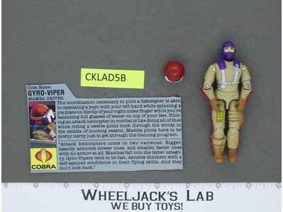 Gyro-Viper V1 100% Complete G.I. Joe 1987 Hasbro Vintage Action Figure