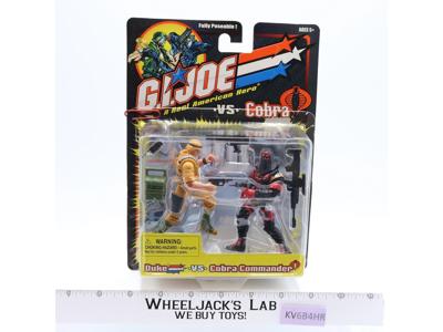 Duke vs Cobra Commander GI Joe vs Cobra 2001 Hasbro Action Figure NEW MOC