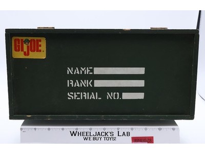 G.I. Joe Wooden Footlocker W/ Tray 1964 Hasbro Vintage Action Figure Accessory