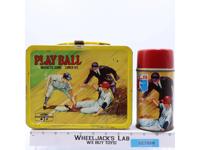 Play Ball Magnetic Game Lunch Kit Metal Lunch Box 1969 King-Seeley w/ THERMOS