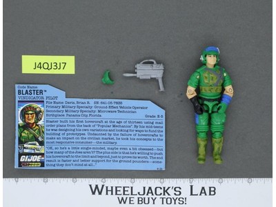 Blaster V1 100% Complete G.I. Joe 1987 Hasbro Vintage Action Figure