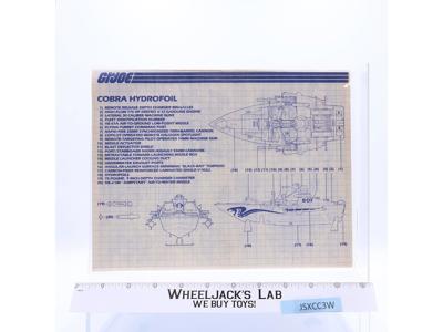 Cobra Hydrofoil Moray 1985 ORIGINAL Instructions Blueprints G.I. Joe Hasbro