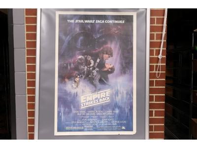 Han Solo & Leia Empire Strikes Back Poster Star Wars 1980 27" X 20" Vintage