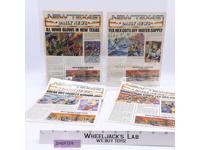Lot of 4 New Texas Daily News Poster/Newspaper Bravestarr Mattel 1986 Vintage