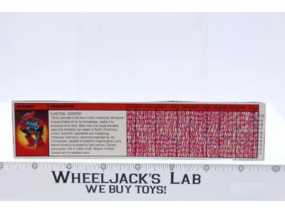 Perceptor Action Figure Tech Spec 1985 Vintage Hasbro G1 Transformers