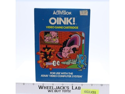 Oink W/ Box + Manual ATARI 2600 1983 Vintage Game Cartridge