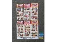 1984 Wendy's LOT of 6 Puffy Stickers No. 8699 A,B,C,D,E,F Where's the Beef