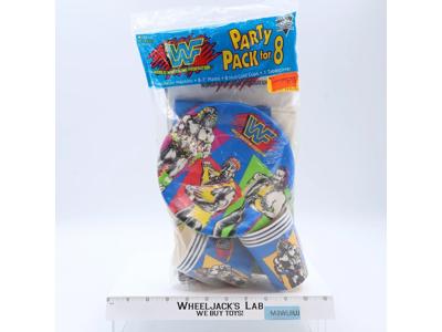 Party Pack for 8 WWF Wrestling Party Supplies 1991 Titan Sports NEW SEALED