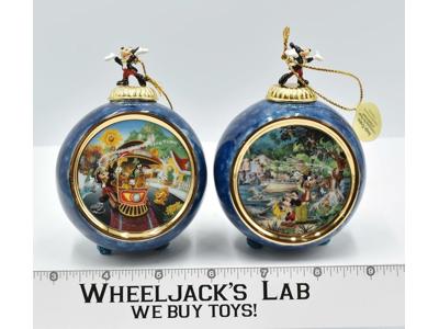 Jungle Cruise & Toontown Mickey Mouse Ornaments 1997 Bradford Exchange