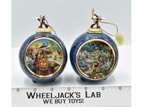 Jungle Cruise & Toontown Mickey Mouse Ornaments 1997 Bradford Exchange