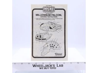 Millennium Falcon Instructions Micro Collection ORIGINAL 1982 Star Wars