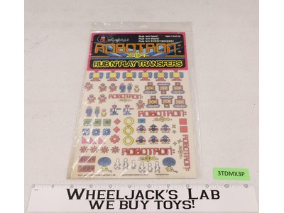 1982 Robotron Rub N' Play Transfers Sheet, SEALED, Colorforms