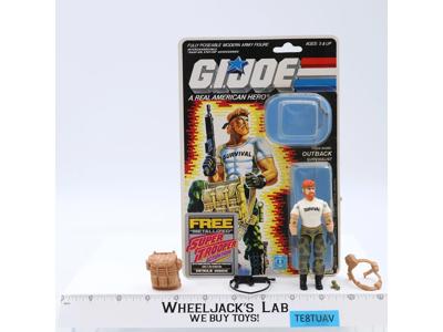 Outback V1 100% Complete W/34 Cardback & Bubble GI Joe Vintage 1987 Hasbro