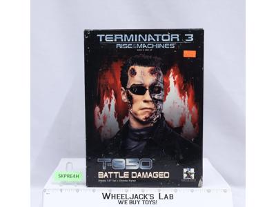 T-850 Battle Damaged Terminator 2 2003 Gentle Giant 7.5" Chrome Plated Bust