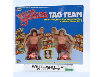 British Bulldogs Tag Team Wrestling Superstars WWF 1985 LJN Figure Set NR MINT