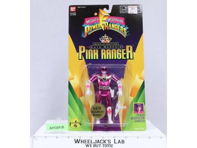 PINK Ranger Mighty Morphin Power Rangers AUTO METALLIZED Bandai 1995 MOSC