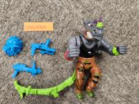 Machine Gunnin' Rocksteady Complete Teenage Mutant Ninja Turtle 1991 Playmates