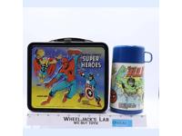 Super Heroes #2 Lunch Box Marvel Comics 1976 Aladdin Vintage w/ THERMOS