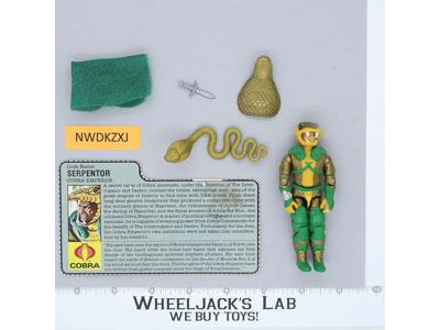 Serpentor V1 100% Complete G.I. Joe 1986 Hasbro Vintage Action Figure