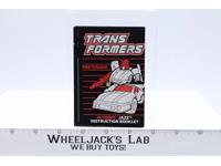 Jazz Pretender Instruction Manual Booklet 1988 Hasbro Vintage G1 Transformers