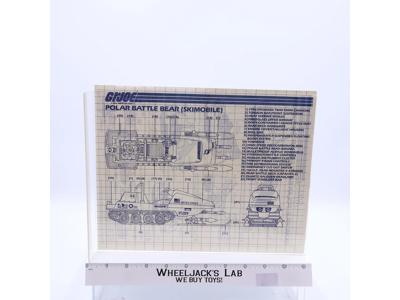 Polar Battle Bear (Skimobile) 1983 ORIGINAL Instructions Blueprints G.I. Joe