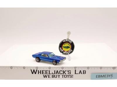 Custom Cougar Blue Hot Wheels 1967 Redline Mattel RL White Int. w/ Button Nice!