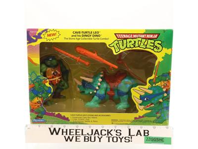 Cave Turtle Leo & his Dingy Dino TMNT 1993 Playmates NEW SEALED