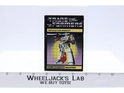 Megatron Action Figure Vintage Instruction Manual 1985 Hasbro G1 Transformers