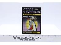 Megatron Action Figure Vintage Instruction Manual 1985 Hasbro G1 Transformers