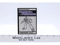 Barrage Action Figure Instruction Manual Booklet 1985 Hasbro G1 Transformers