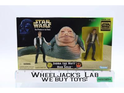 Jabba the Hutt & Han Solo Star Wars POTF 1998 Hasbro Figure Set NEW SEALED