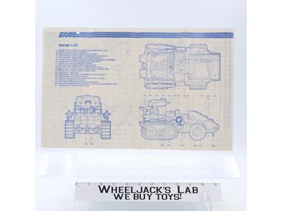 Snow Cat 1985 ORIGINAL Instructions Blueprints G.I. Joe Hasbro Action Figure
